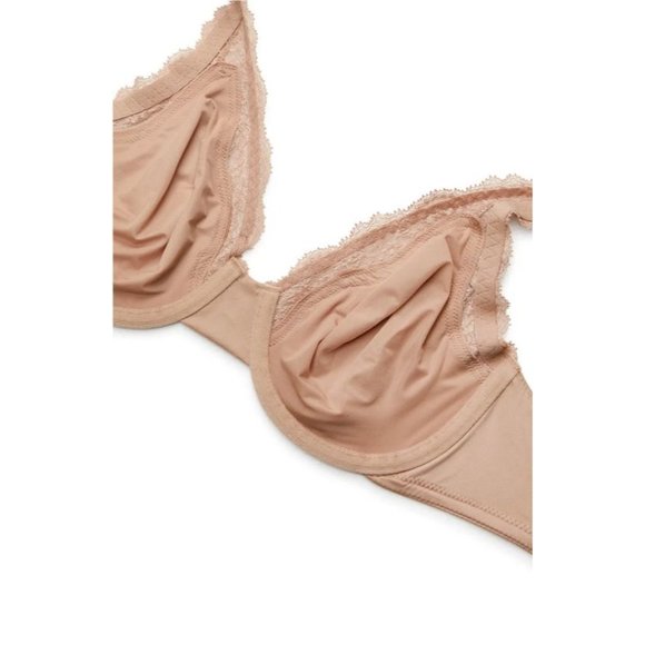 🆕 WACOAL Softly Styled Unpadded Underwire Bra Beige 32DD #855301 - Picture 4 of 9